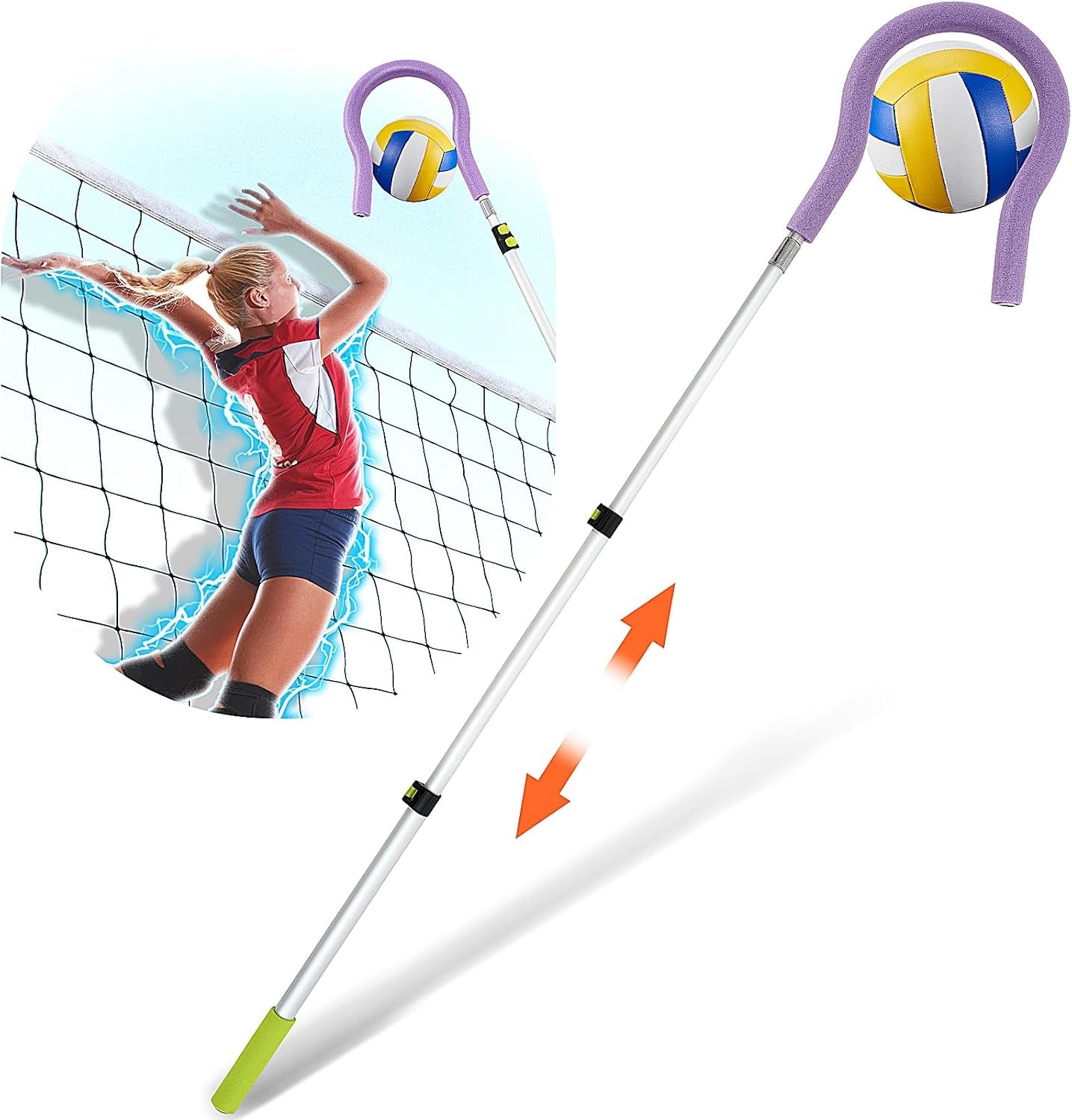 Adjustable Volleyball Spike Trainer – Solo Hitting & Serving Practice Aid