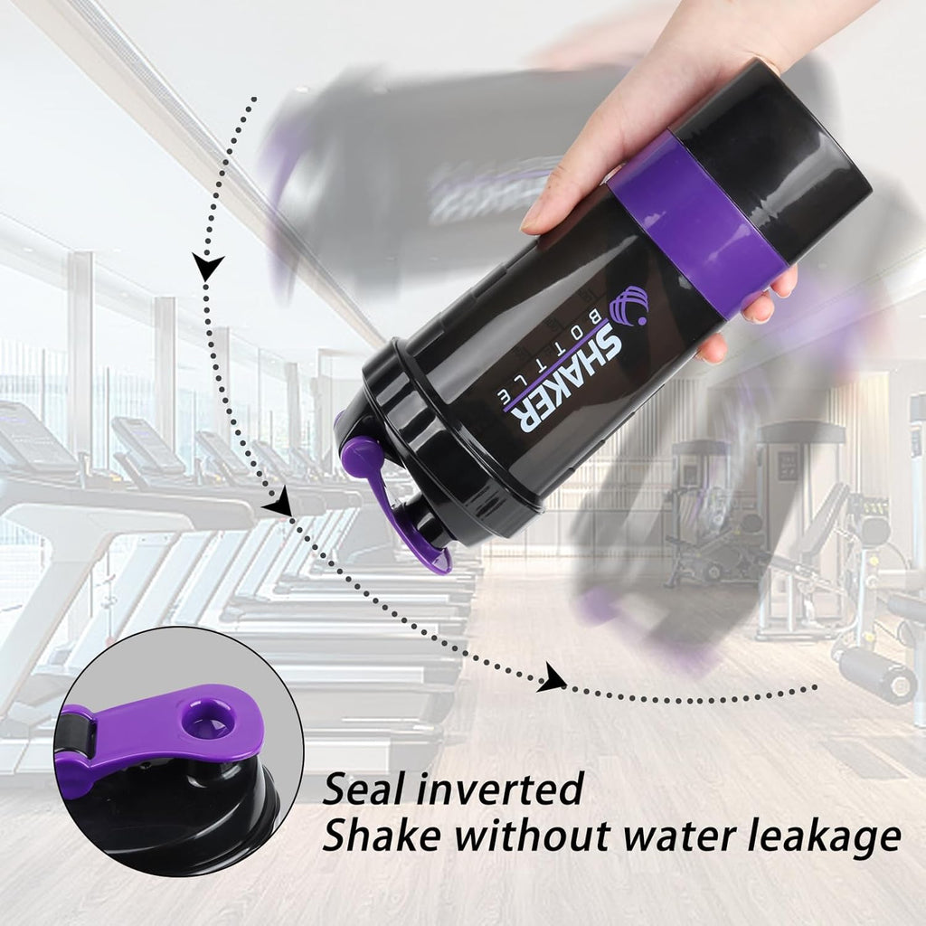 Protein Shaker Cup with Built-In Storage Compartment