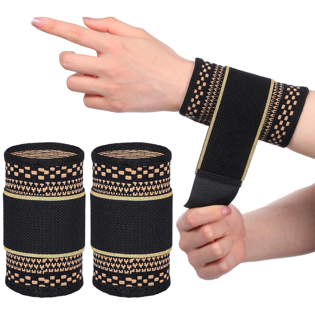Copper-Infused Wrist Compression Sleeve for Workout Support