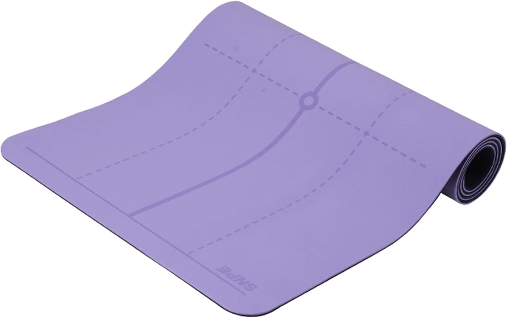 Non-Slip Yoga Mat with Posture Alignment Lines for Perfect Form