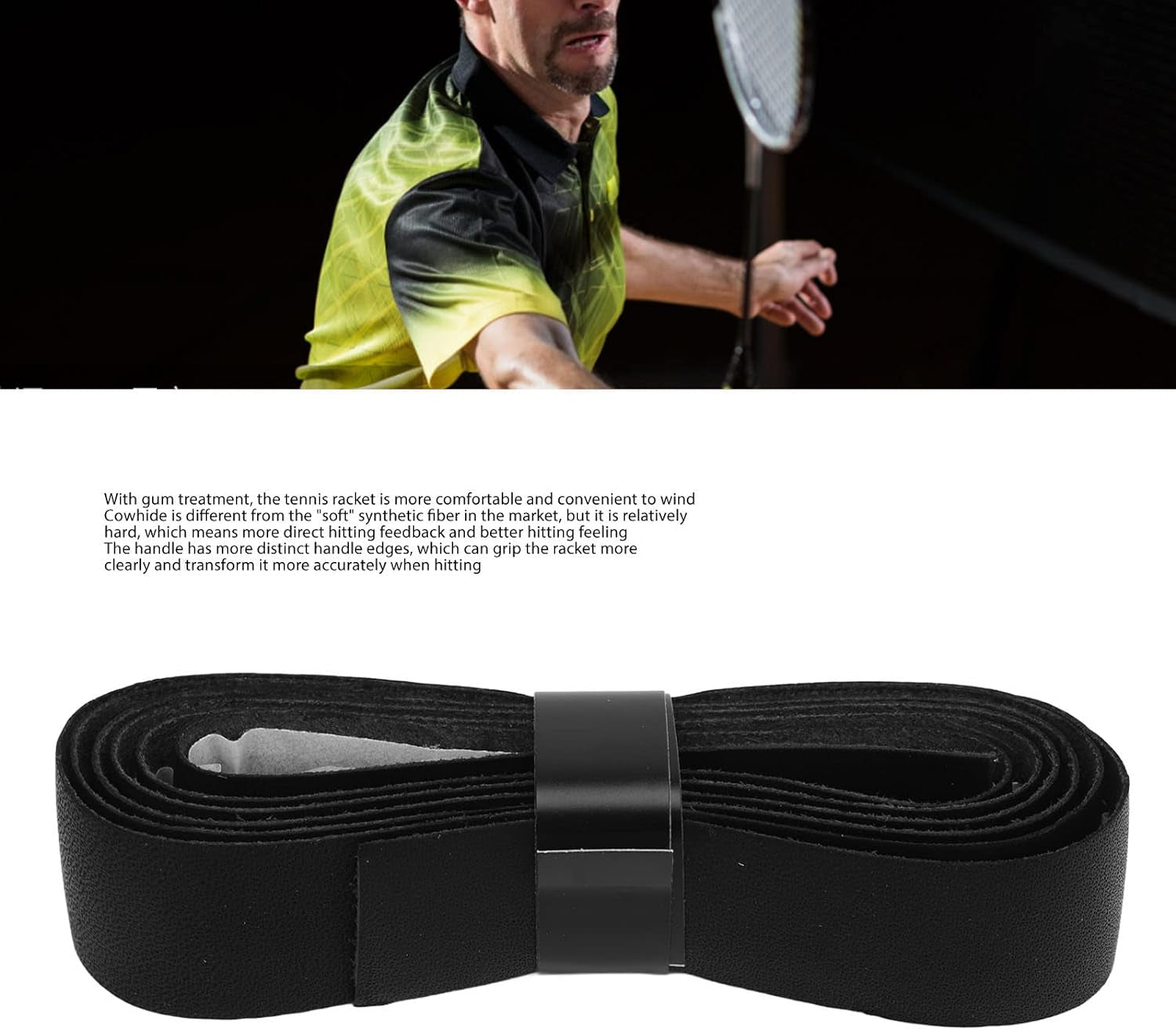 Leather Racket Overgrip Tape – Sweat-Absorbing Comfort Grip