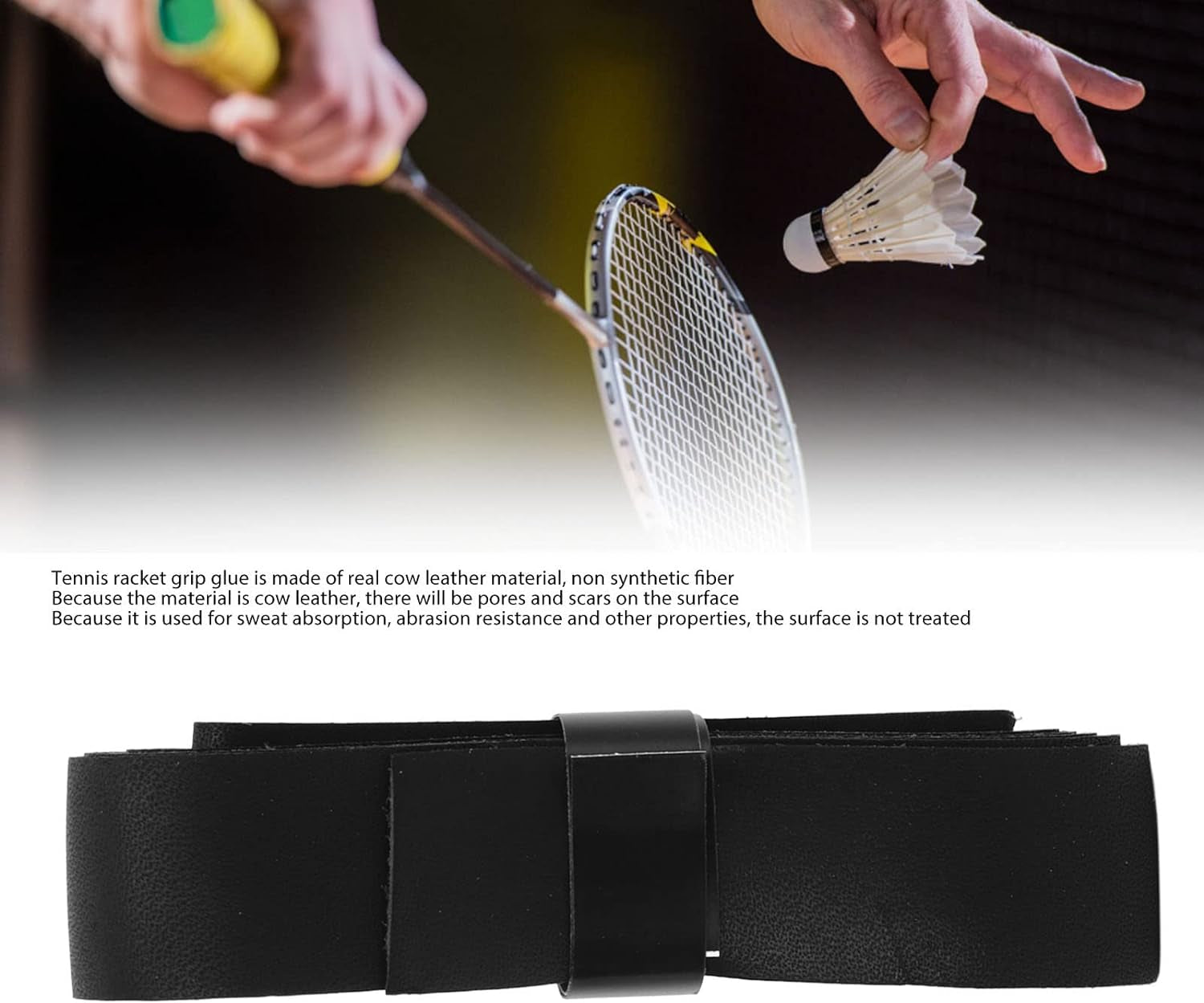 Leather Racket Overgrip Tape – Sweat-Absorbing Comfort Grip