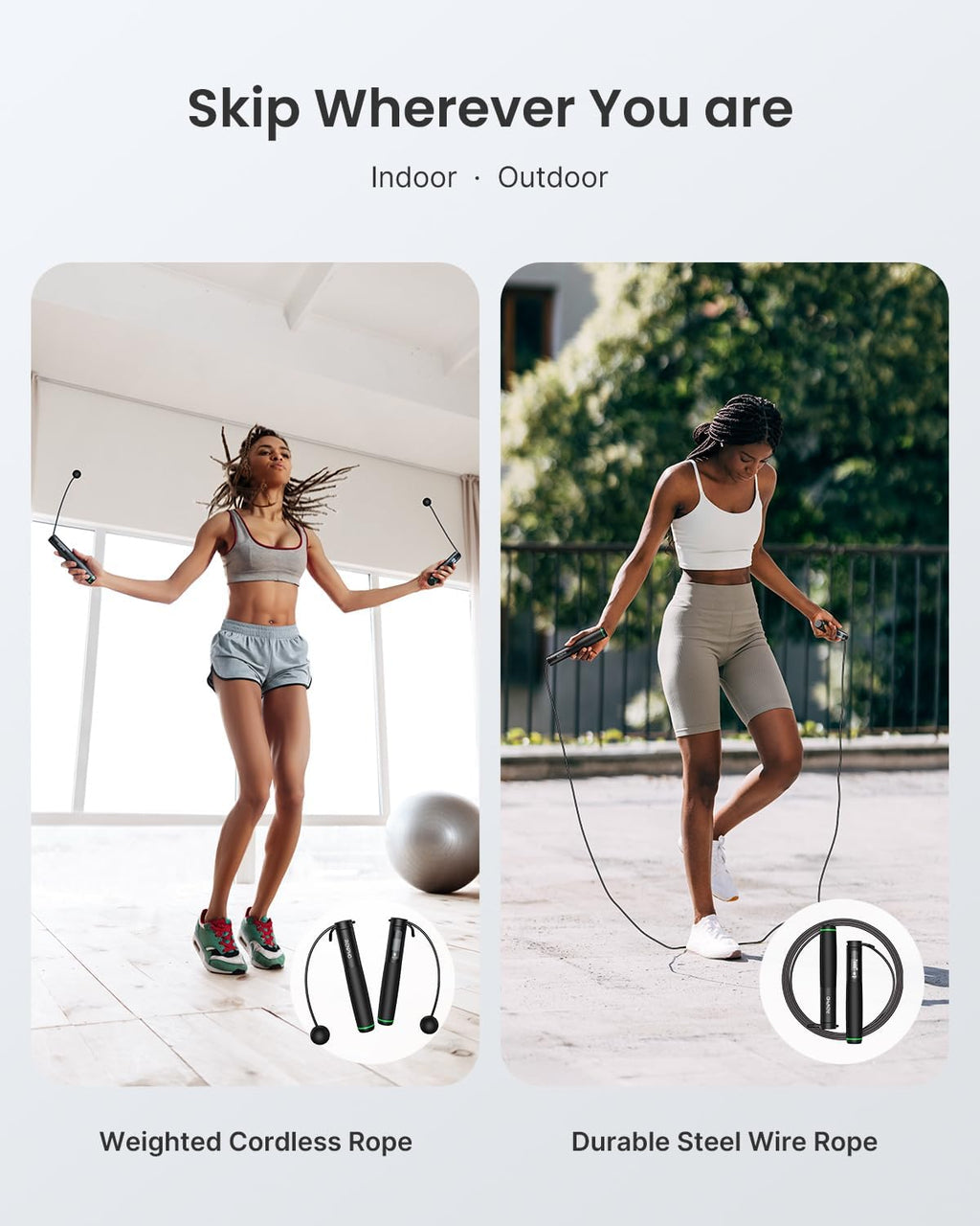 Smart Cordless Jump Rope with Digital Counter & Calorie Tracker
