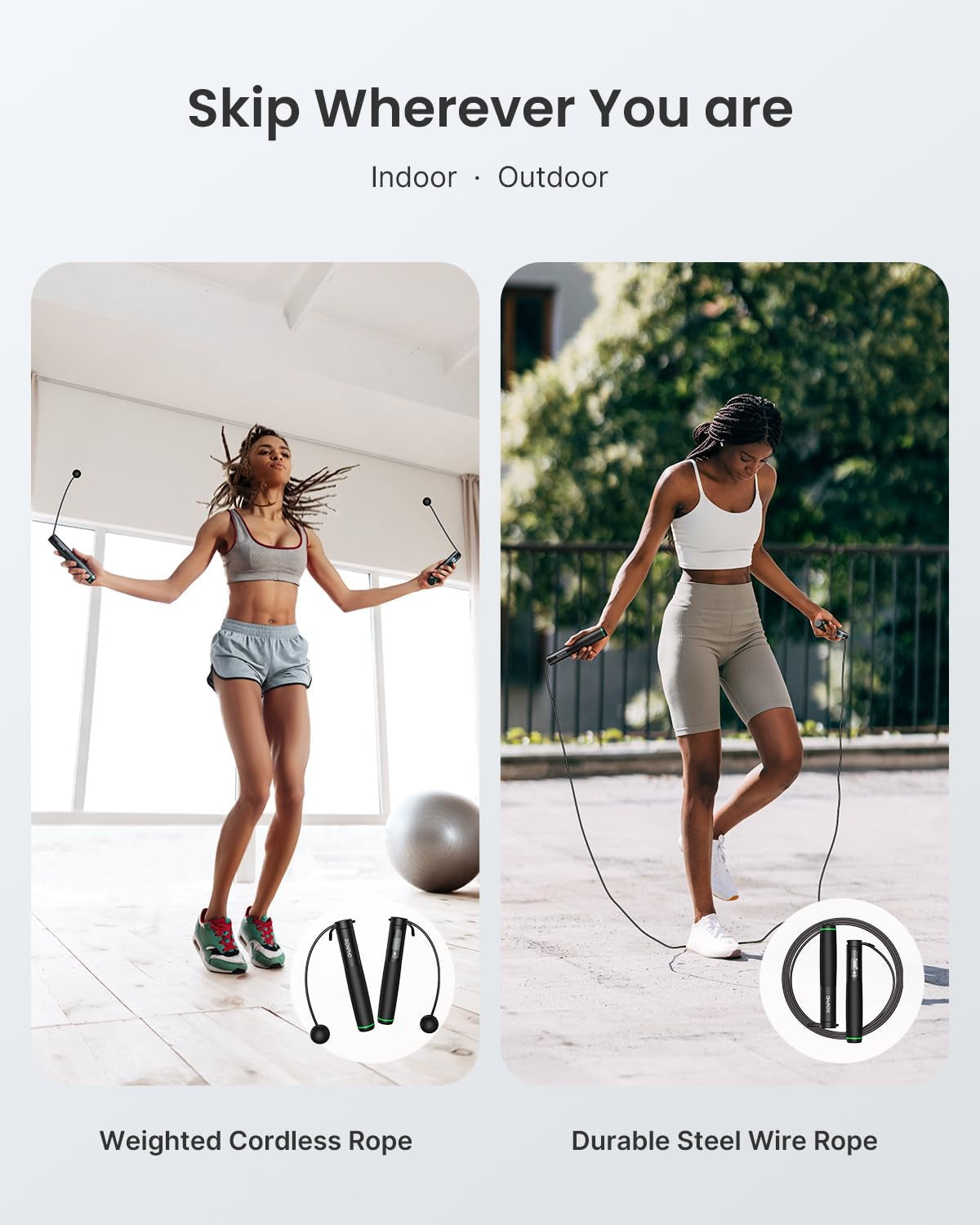 Smart Cordless Jump Rope with Digital Counter & Calorie Tracker