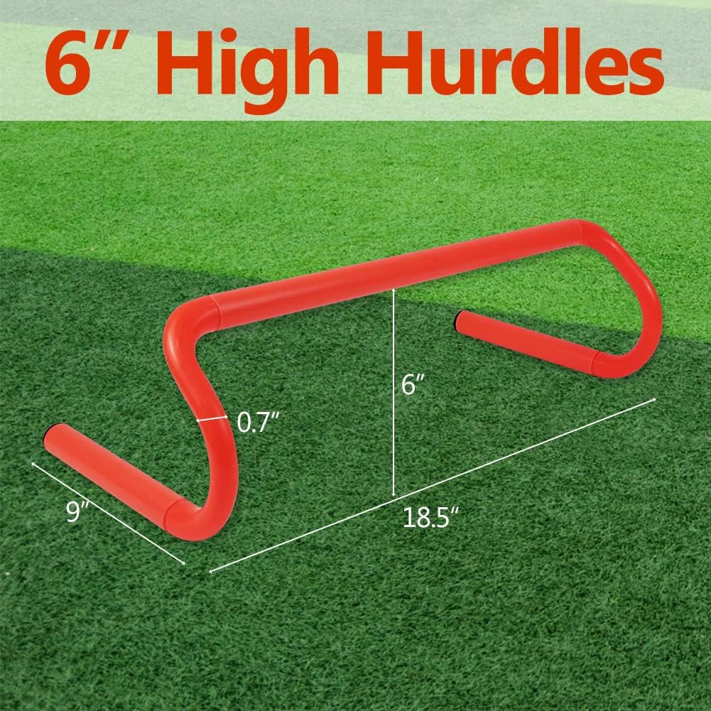 4-Pack Detachable Agility Hurdles – Soccer & Speed Training Equipment