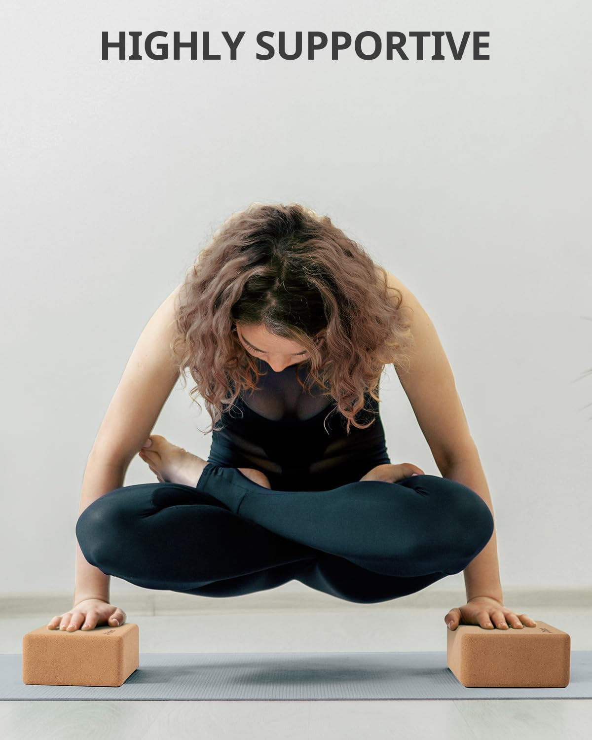 Natural Cork Yoga Blocks 2-Pack – Non-Slip Support for Stability
