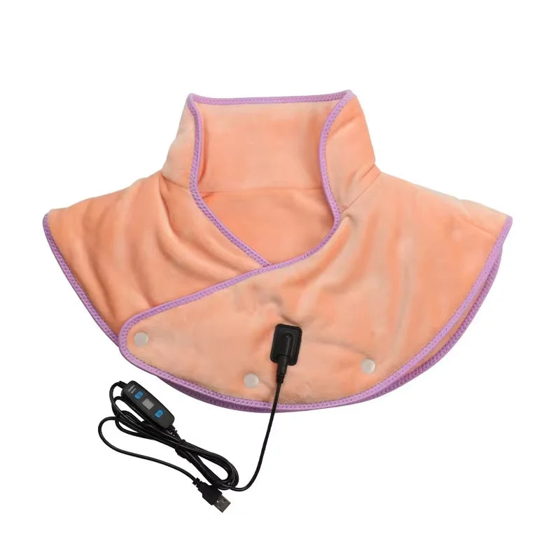 Electric Heating Neck & Shoulder Massager Wrap – USB Pain Relief Brace