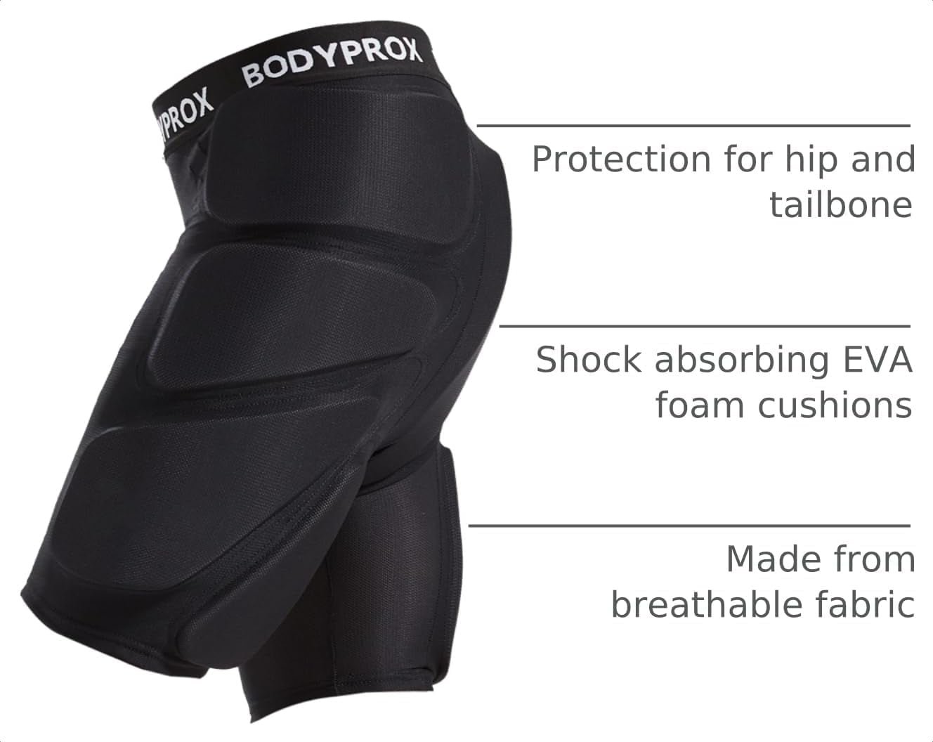 Padded Protective Shorts – 3D Hip & Tailbone Guard for Ski & Snowboard