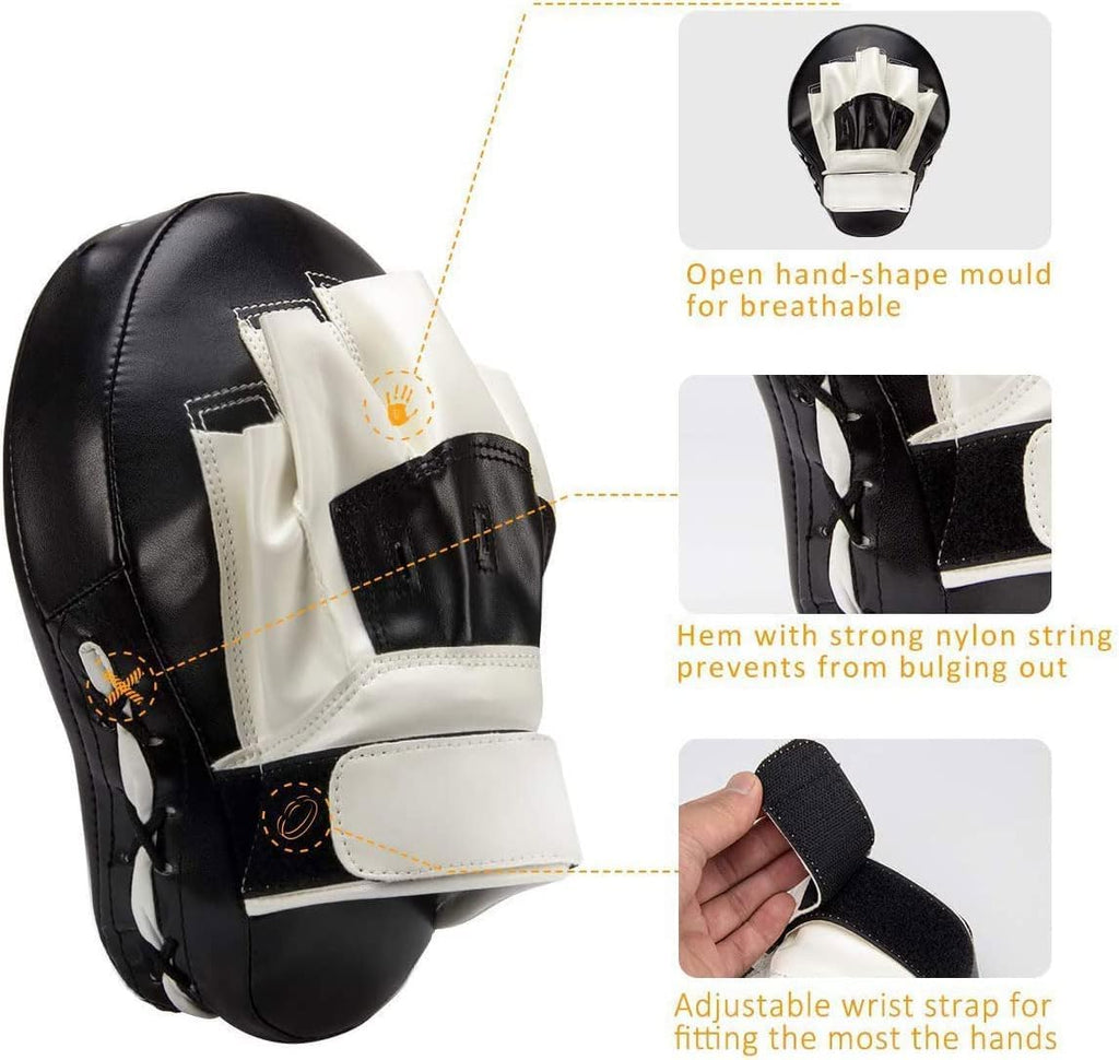 Curved Focus Mitts – Boxing & MMA Training Punching Pads
