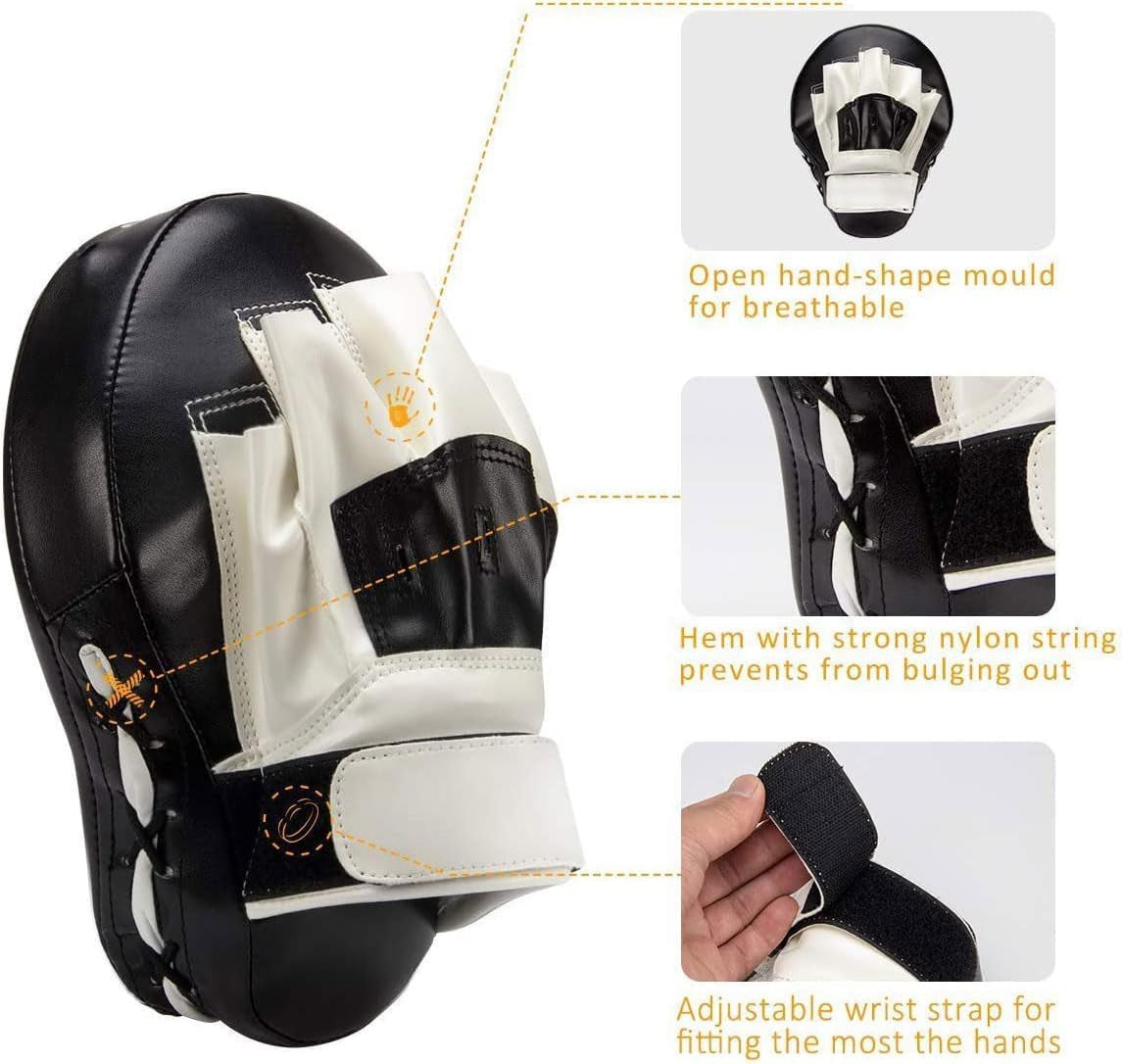 Curved Focus Mitts – Boxing & MMA Training Punching Pads