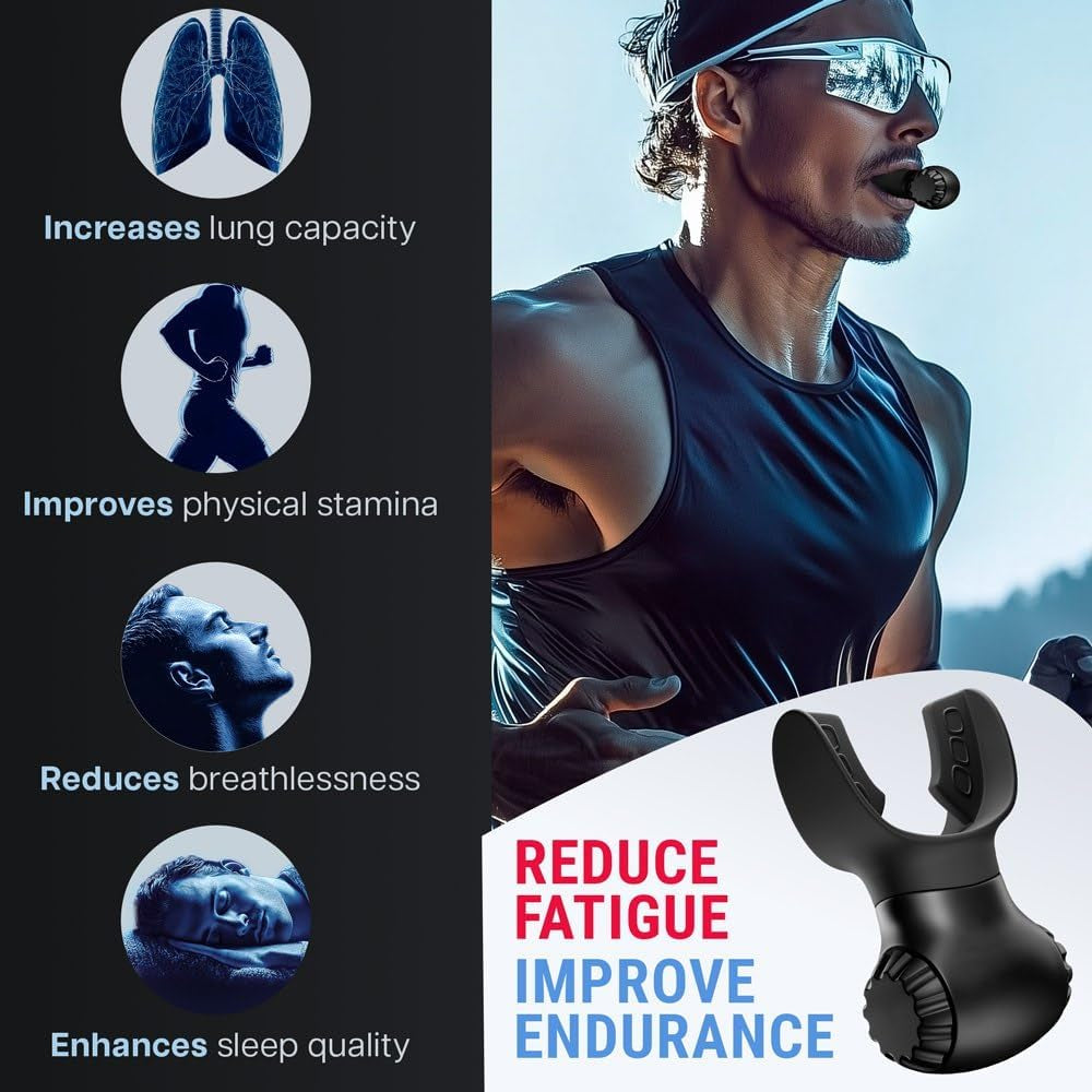 Dual-Resistance Breathing Trainer – Portable Lung Capacity Exerciser