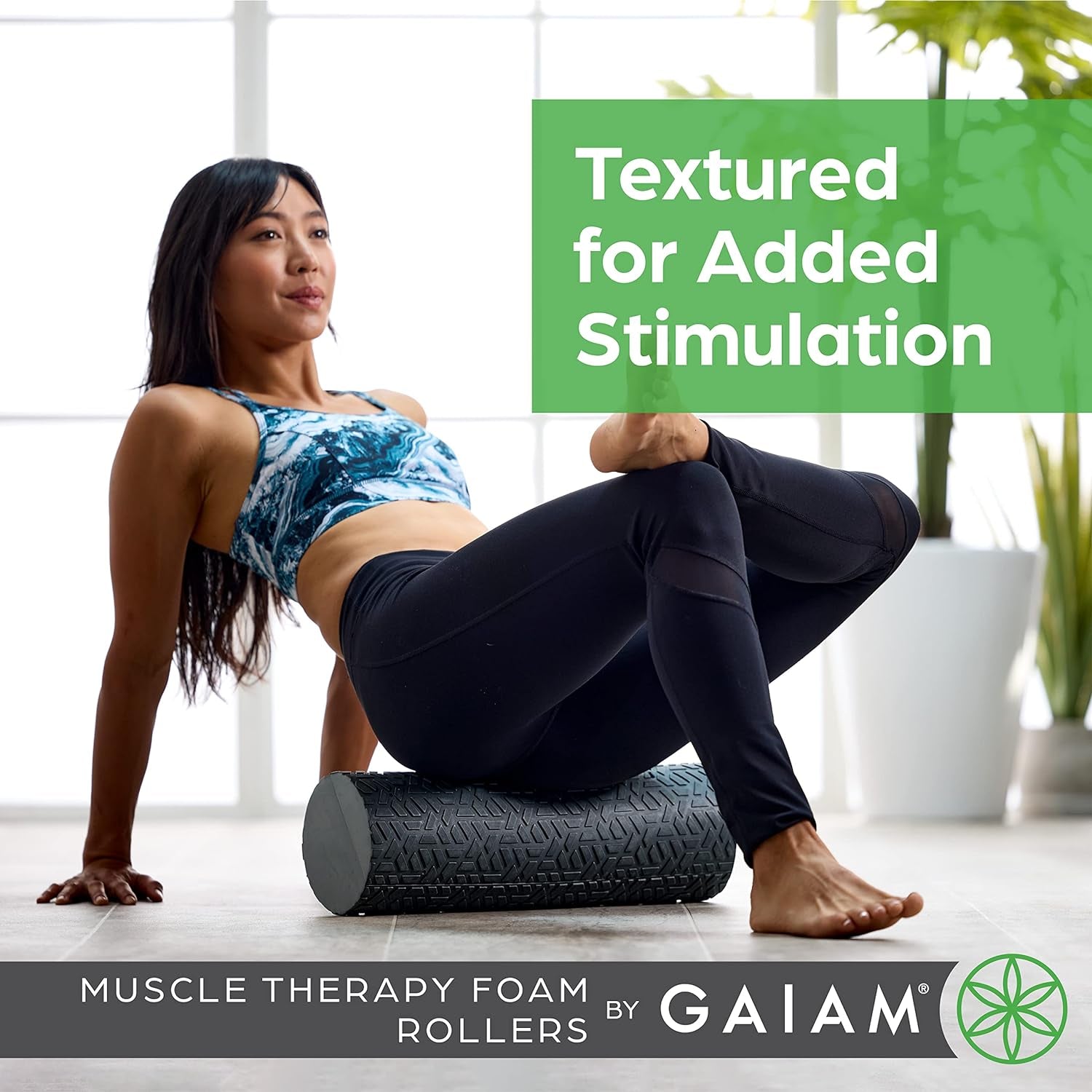 Gaiam Restore High-Density Foam Roller – Post-Workout Muscle Recovery