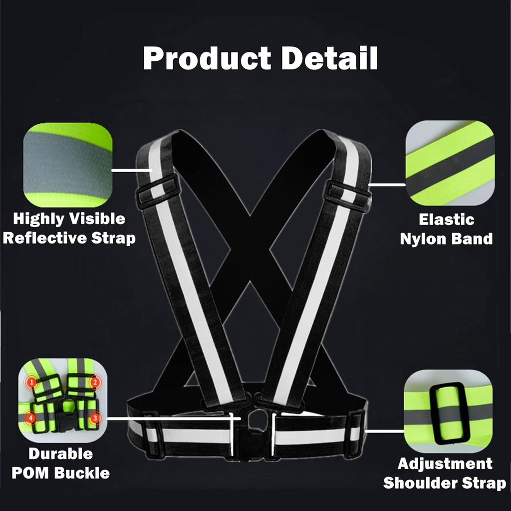 High-Visibility Reflective Running Vest & Armband Safety Set