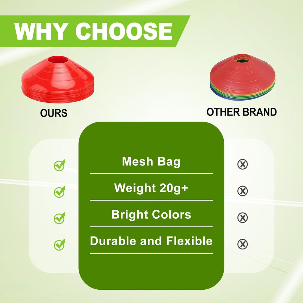 Speed & Agility Training Cone Set with Carry Bag