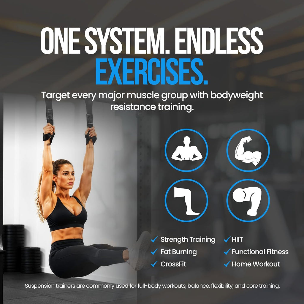 Premium Suspension Trainer Straps – Full-Body Bodyweight Workout System
