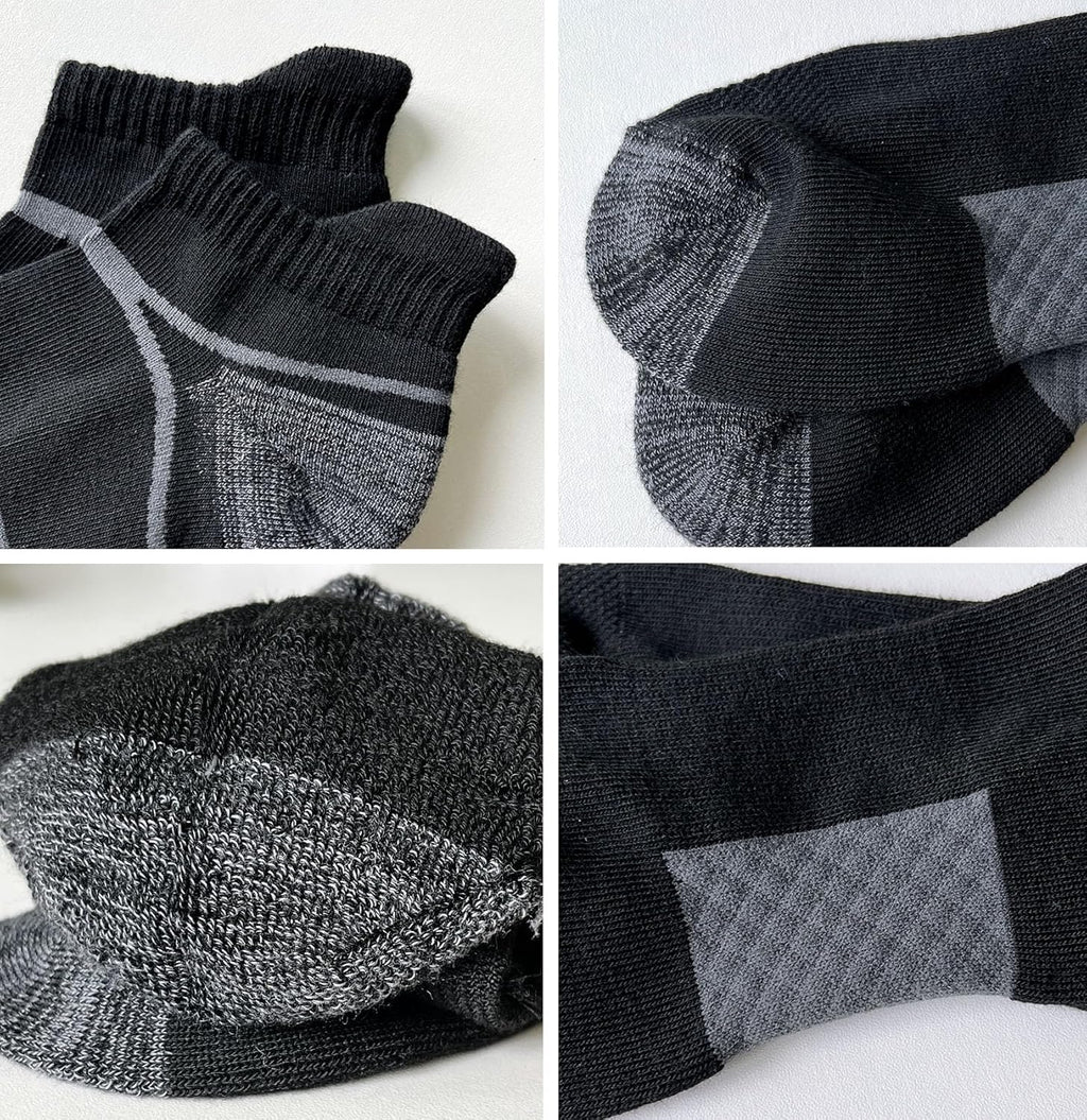Anti-Blister Cushioned Running Socks – Moisture-Wicking 5-Pack