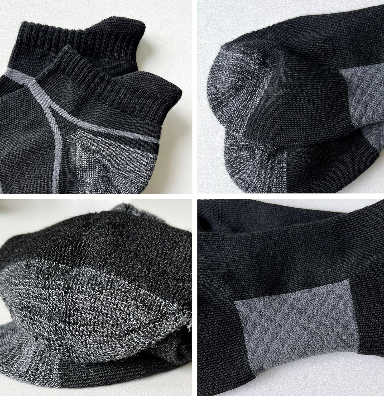 Anti-Blister Cushioned Running Socks – Moisture-Wicking 5-Pack