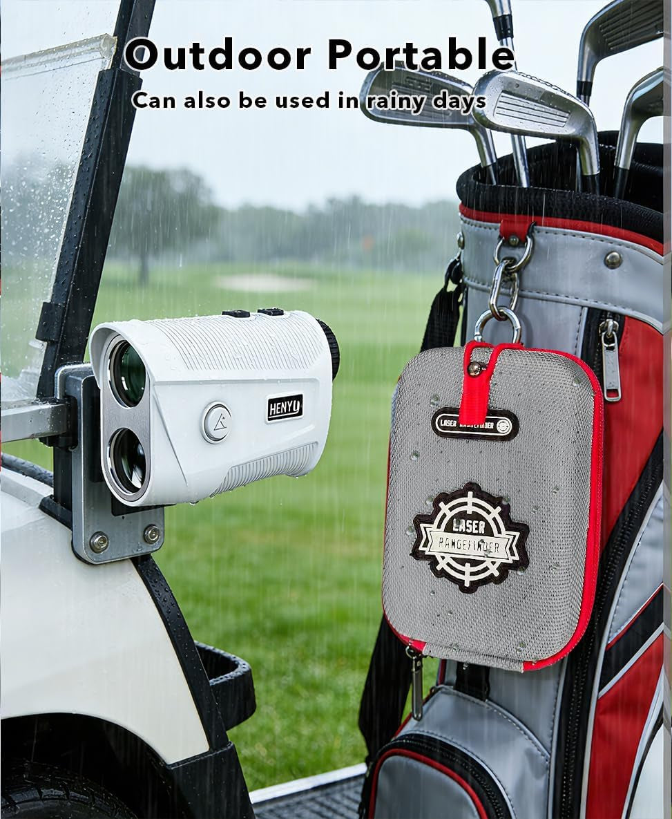 Golf Rangefinder with Slope – 1500-Yard Laser Range Finder, 7X Zoom