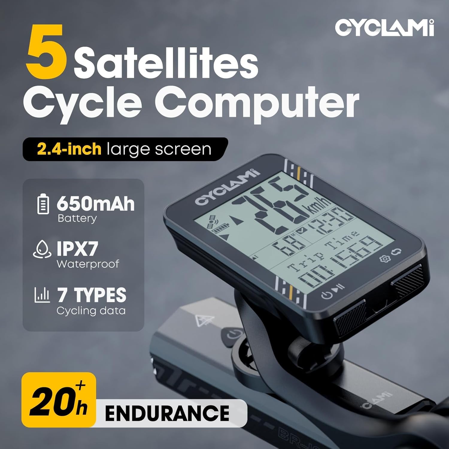 GPS Bike Computer – Wireless Speedometer & Odometer for Cyclists