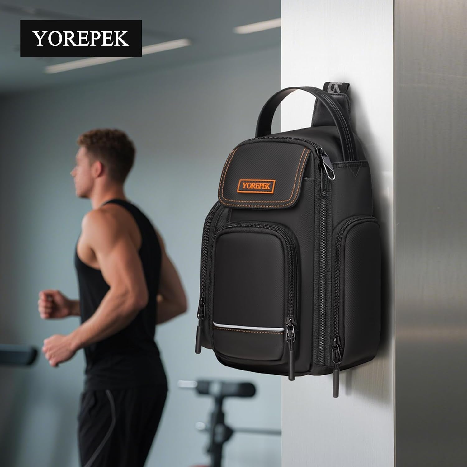 Magnetic Insulated Gym Bottle Carrier with Phone Pouch