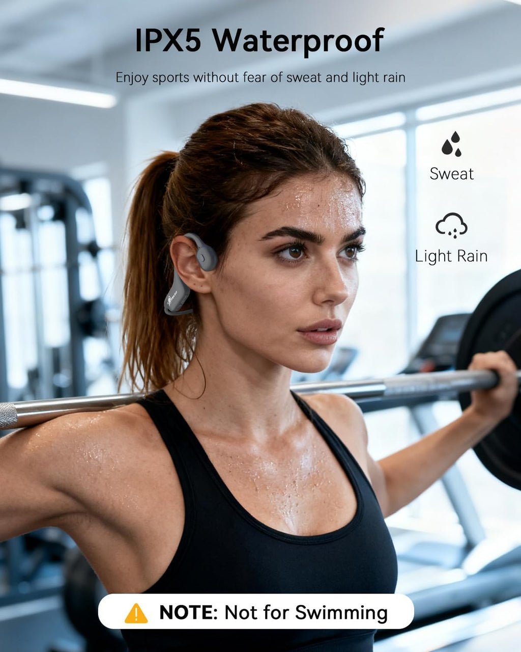 Open-Ear Bone Conduction Headphones for Running & Cycling