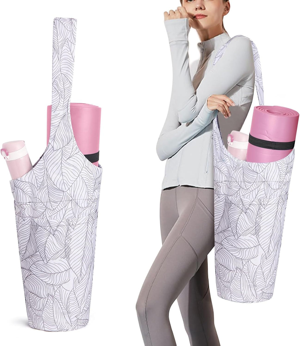 Yoga Mat Carrier Bag with Pockets – Easy Carry Shoulder Strap