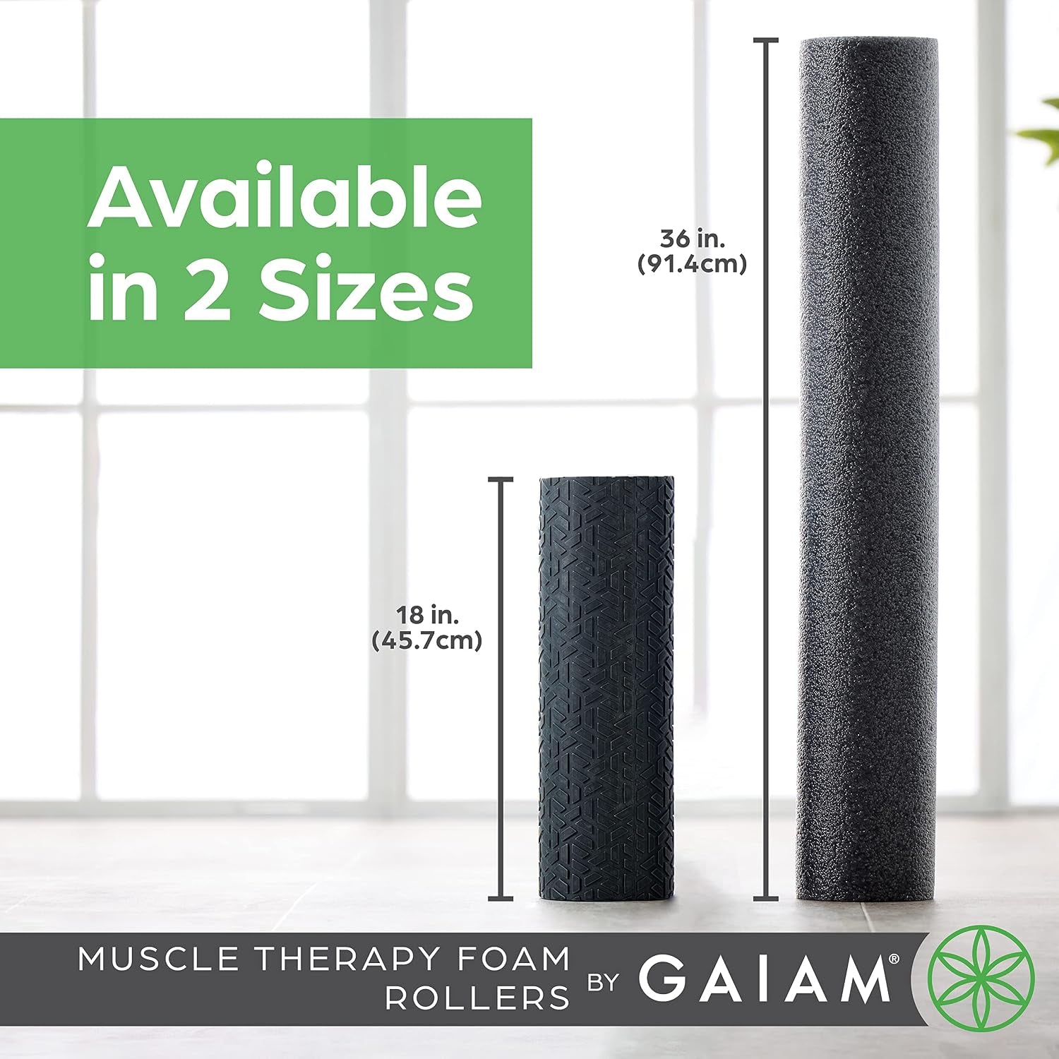 Gaiam Restore High-Density Foam Roller – Post-Workout Muscle Recovery