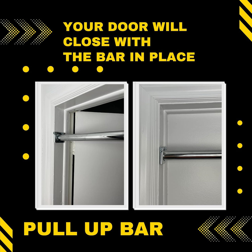 No-Screw Doorway Pull-Up & Chin-Up Bar – Portable Home Gym Trainer