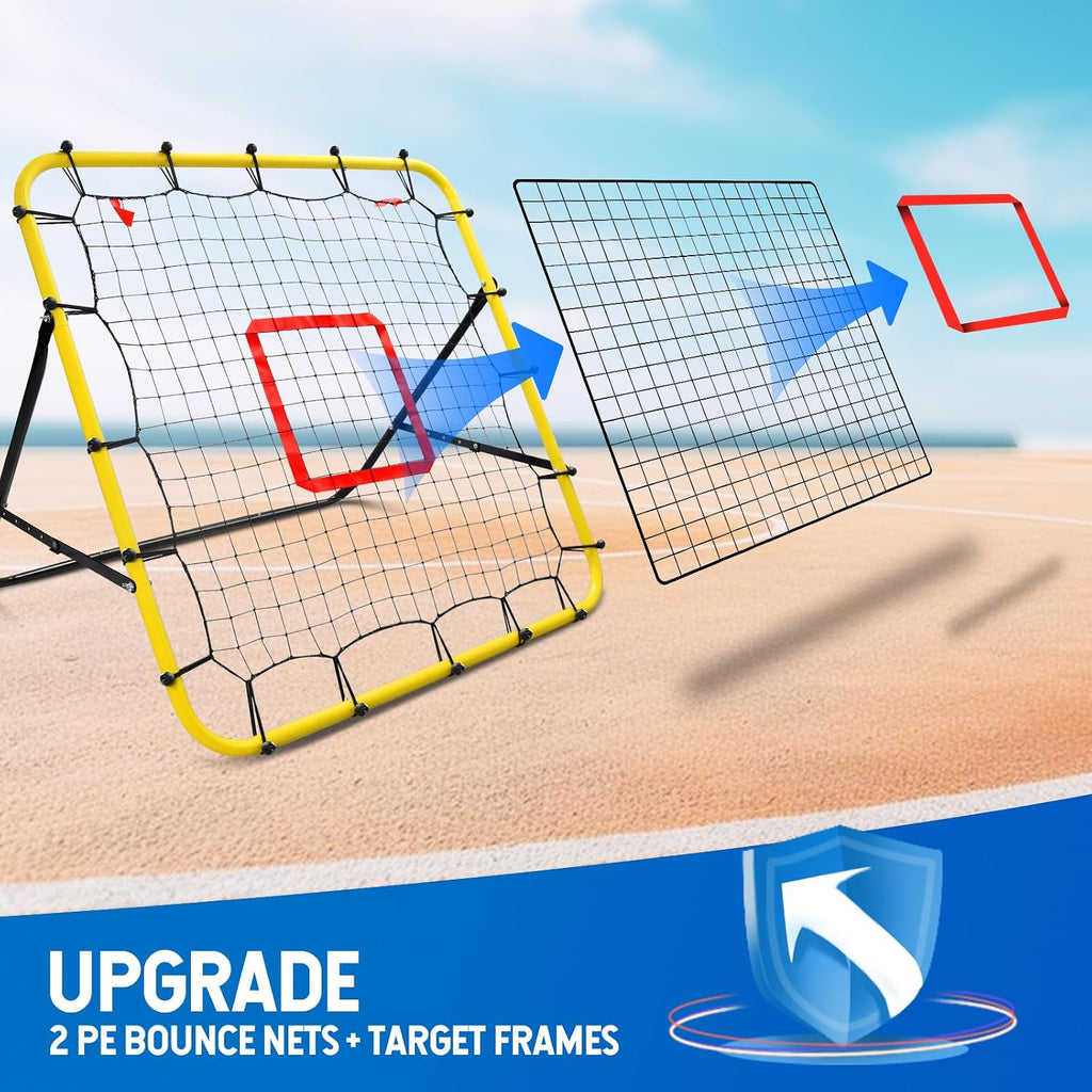 Adjustable-Angle Rebounder Net – Solo Soccer & Baseball Trainer