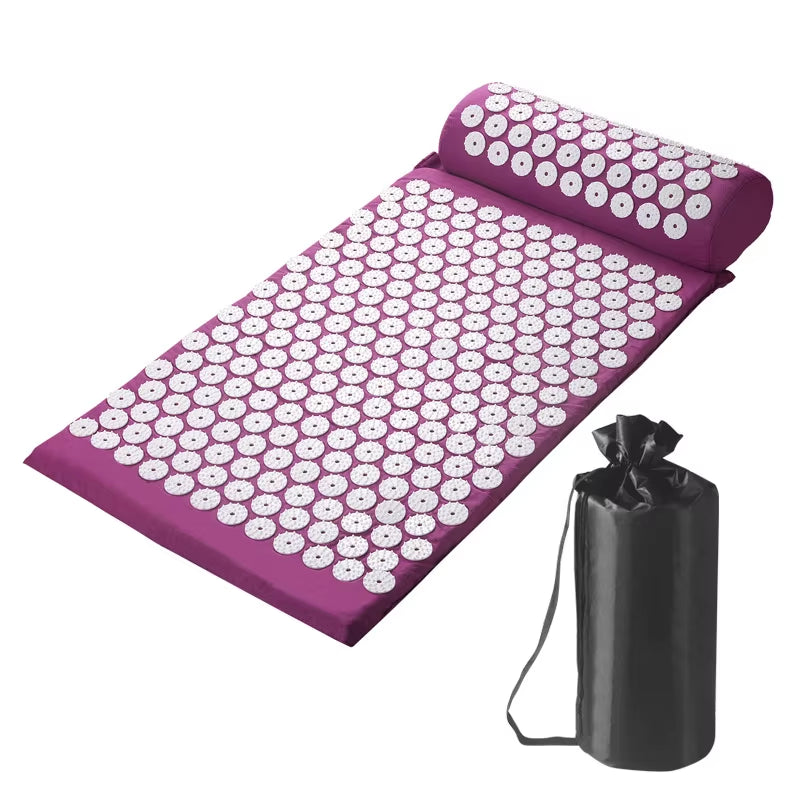 Acupressure Mat & Pillow Set – Back, Neck & Foot Pain Relief