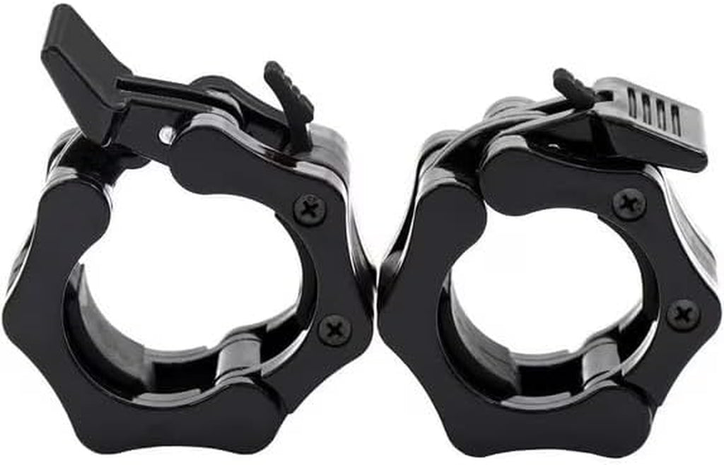 Quick-Release Olympic Barbell Collars – Locking Weight Clamps (Pair)