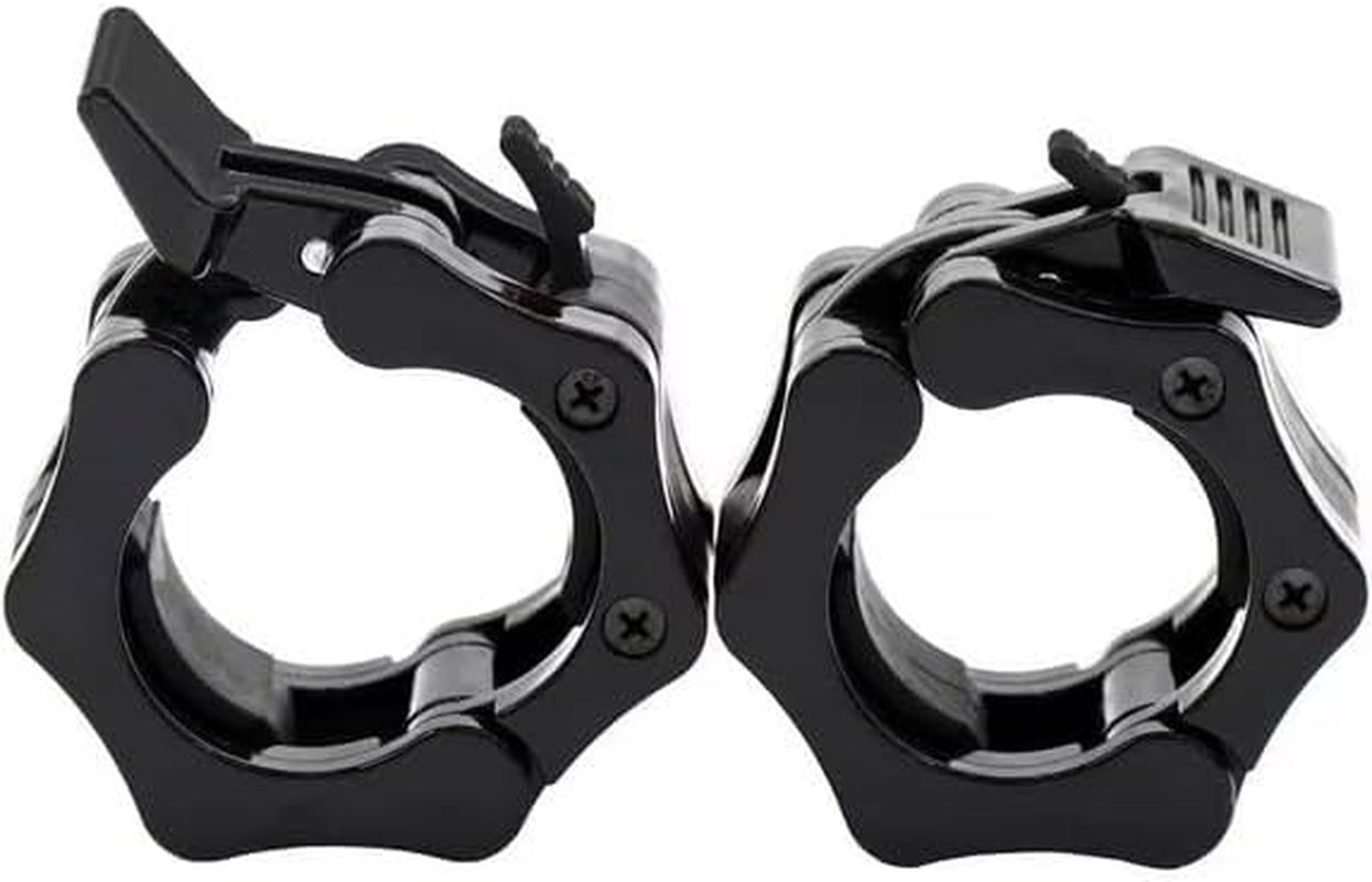 Quick-Release Olympic Barbell Collars – Locking Weight Clamps (Pair)