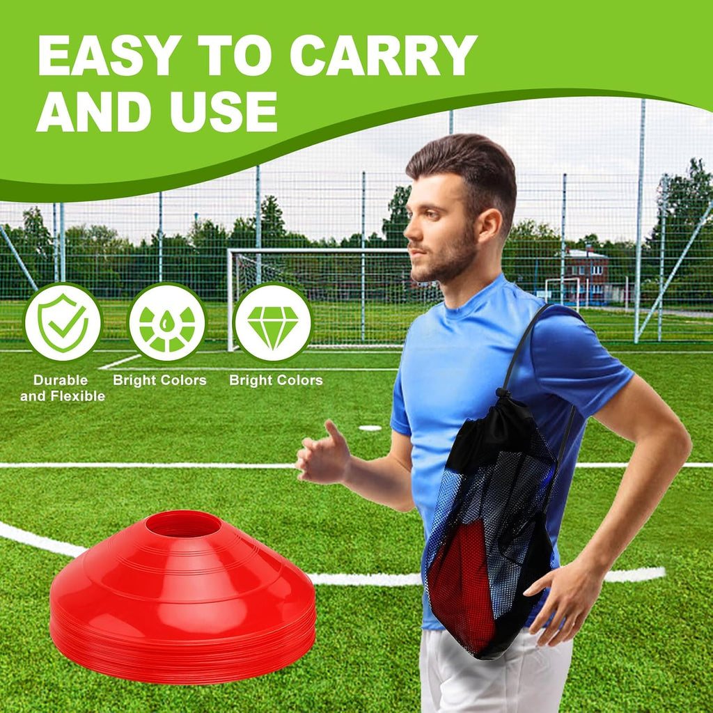 Speed & Agility Training Cone Set with Carry Bag