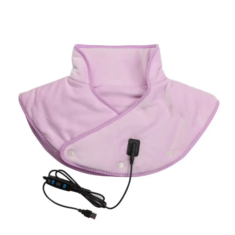 Electric Heating Neck & Shoulder Massager Wrap – USB Pain Relief Brace