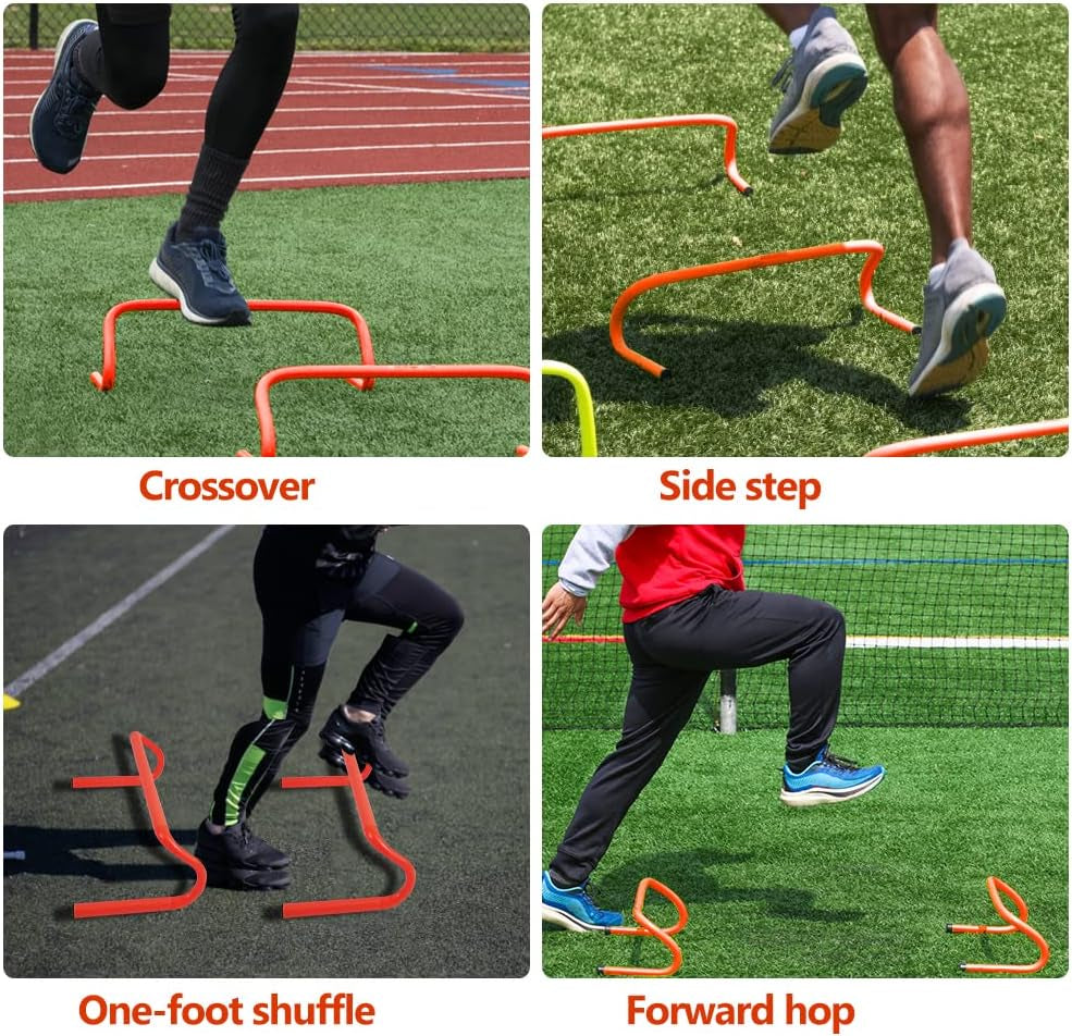 4-Pack Detachable Agility Hurdles – Soccer & Speed Training Equipment