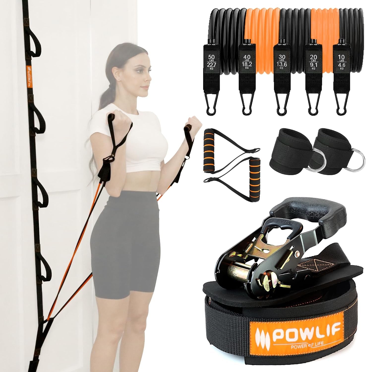 Heavy-Duty Resistance Band Door Anchor – 6-Point Portable Workout Anchor