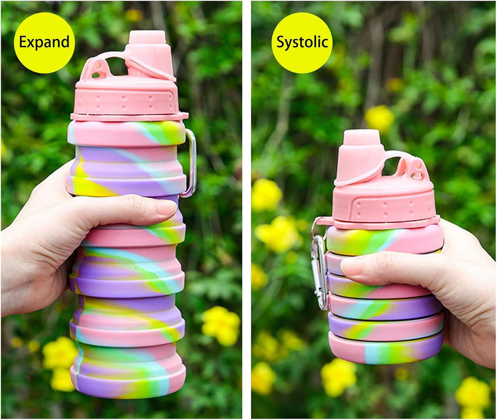 Collapsible Silicone Water Bottle for Travel & Outdoor Sports