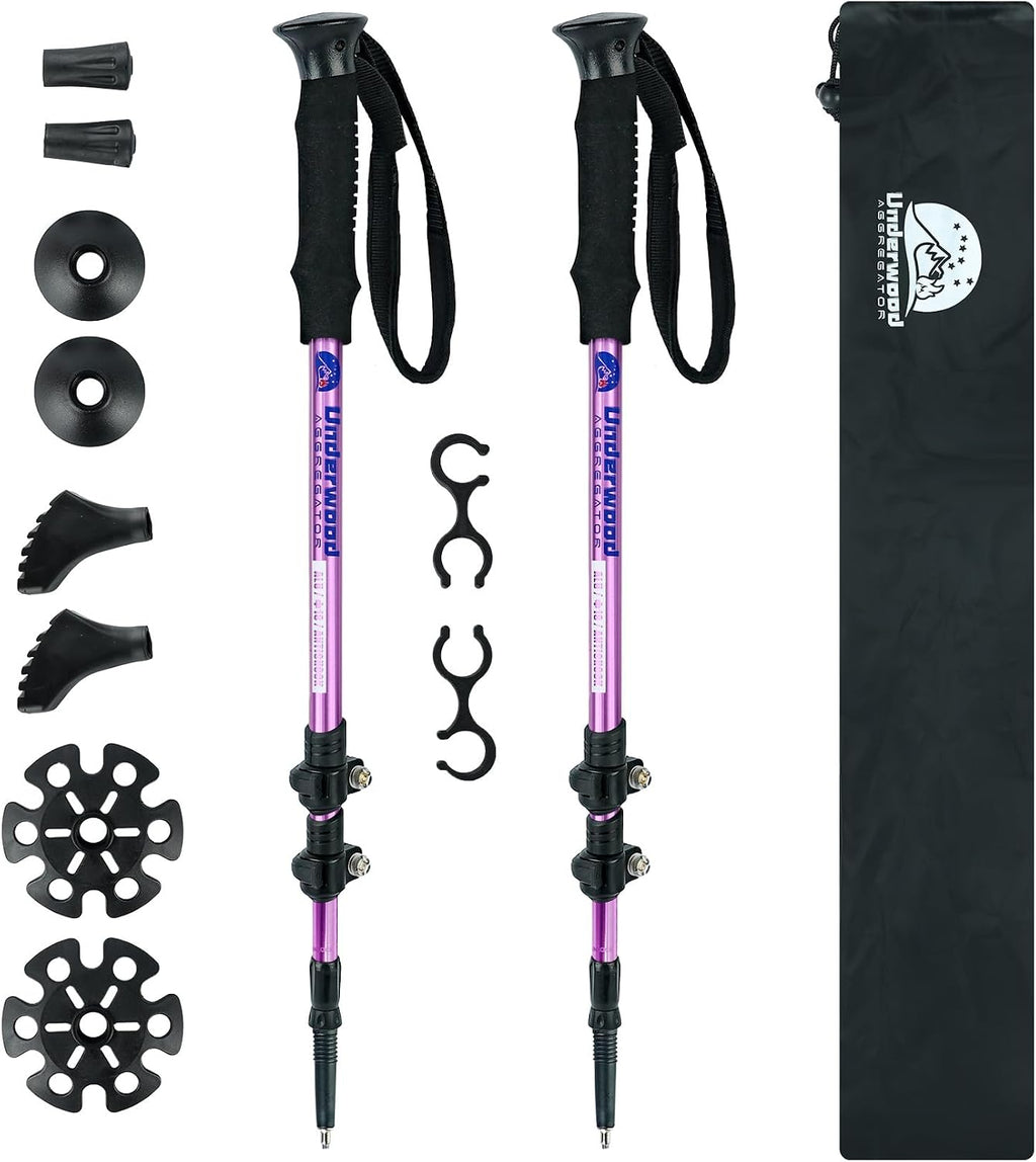 Collapsible Aluminum Trekking Poles – Lightweight Adjustable Hiking Sticks