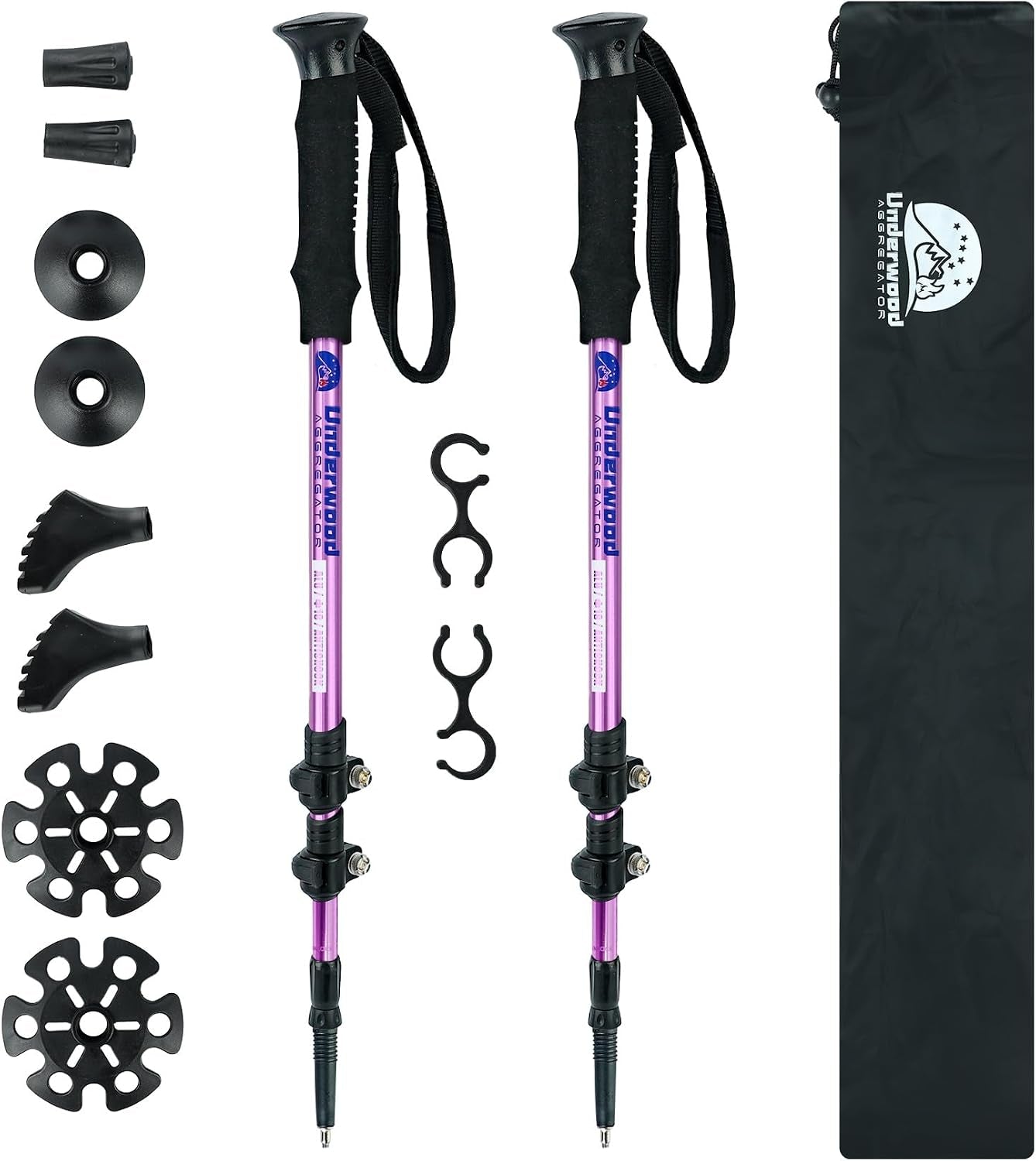 Collapsible Aluminum Trekking Poles – Lightweight Adjustable Hiking Sticks