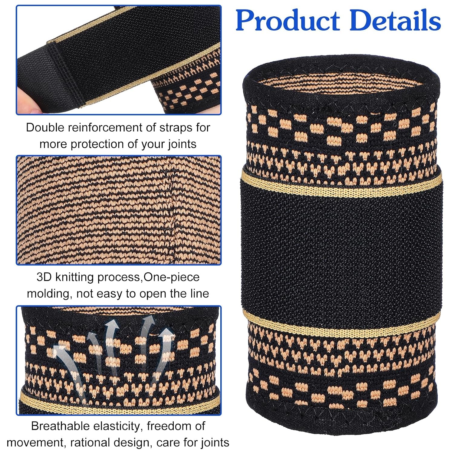 Copper-Infused Wrist Compression Sleeve for Workout Support