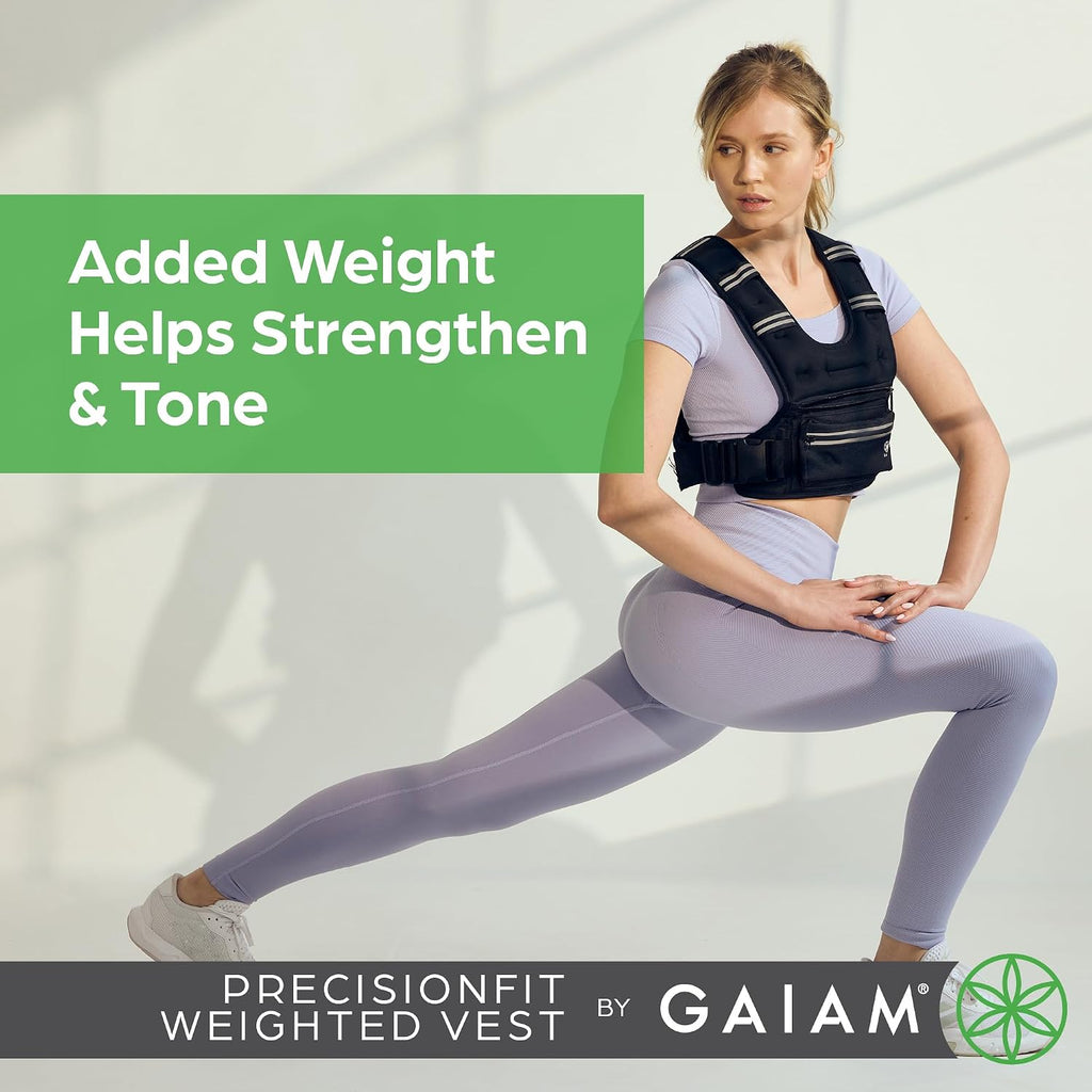 Gaiam Adjustable Weighted Vest – Strength & Cardio Training