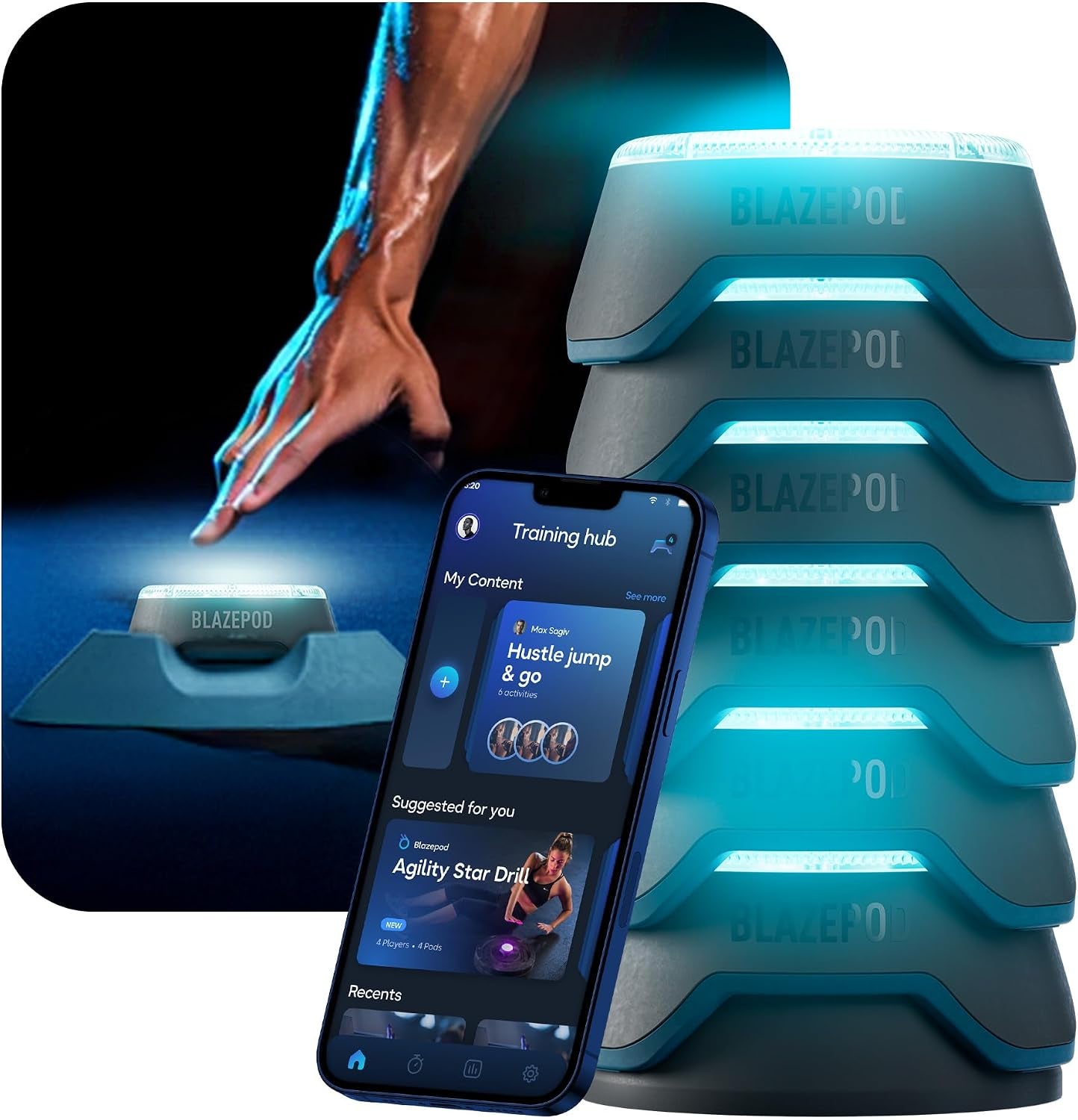Smart Reaction Training Pods – App-Connected Speed & Agility Kit