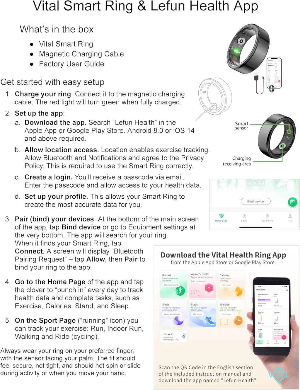 Smart Sleep & Recovery Tracker Ring with Heart Rate Monitor