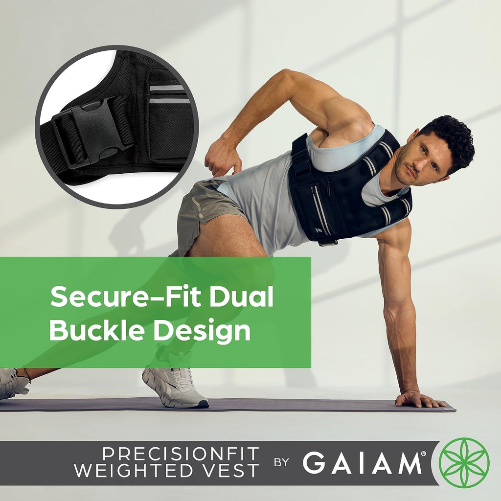 Gaiam Adjustable Weighted Vest – Strength & Cardio Training