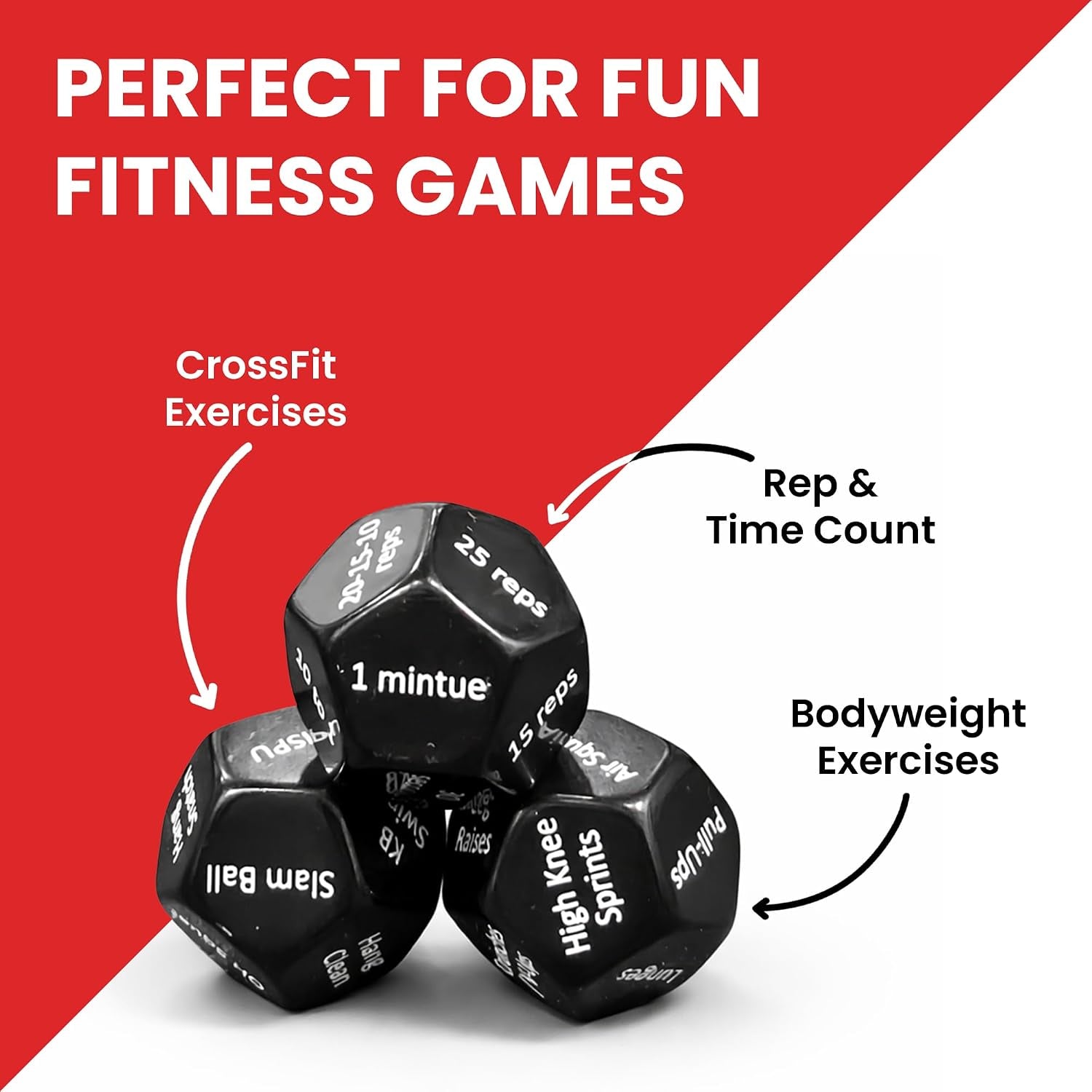 Fitness Dice Set – Full Body Workout Game for Home & Gym Training