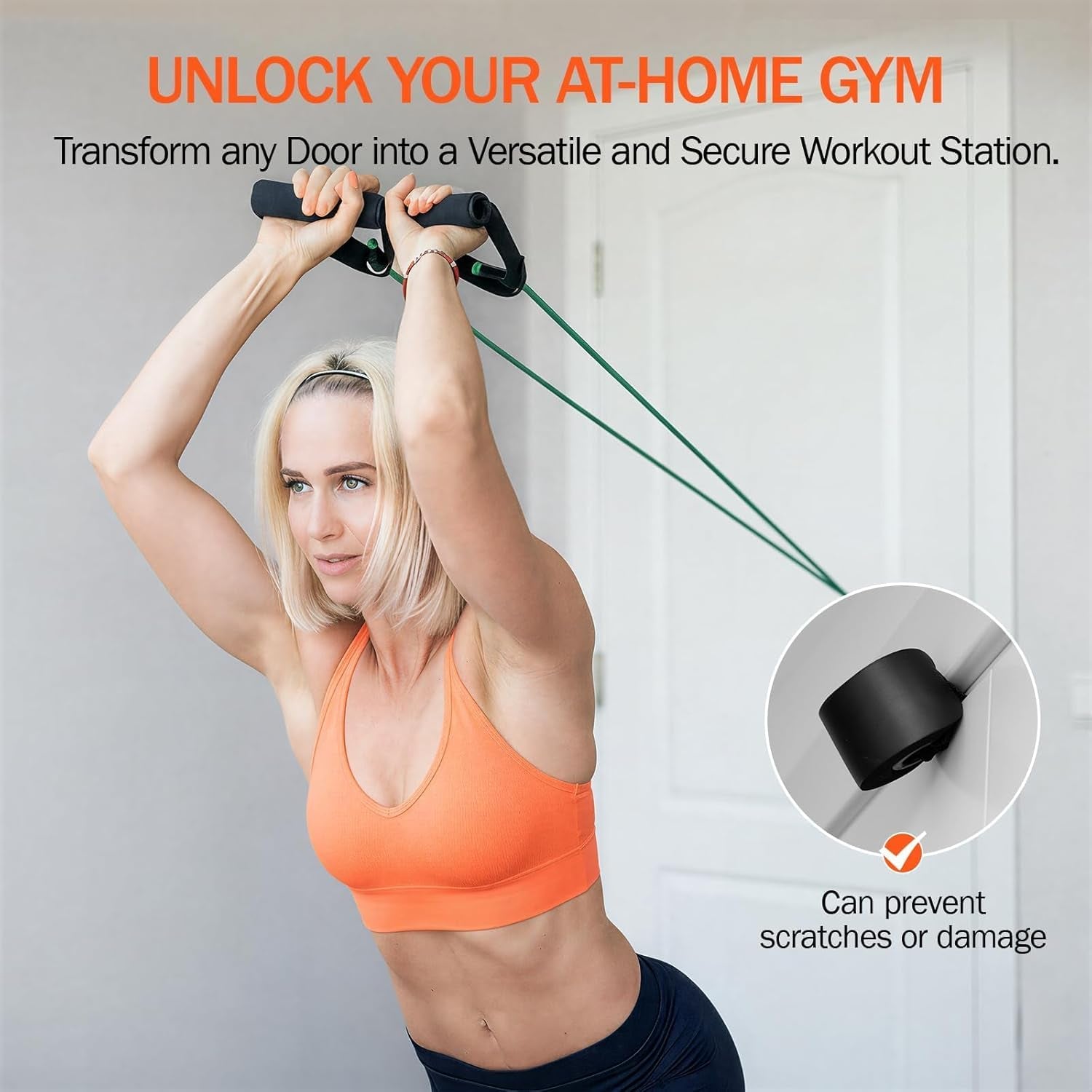 Heavy-Duty Resistance Band Door Anchor – Home Workout Mounting Kit