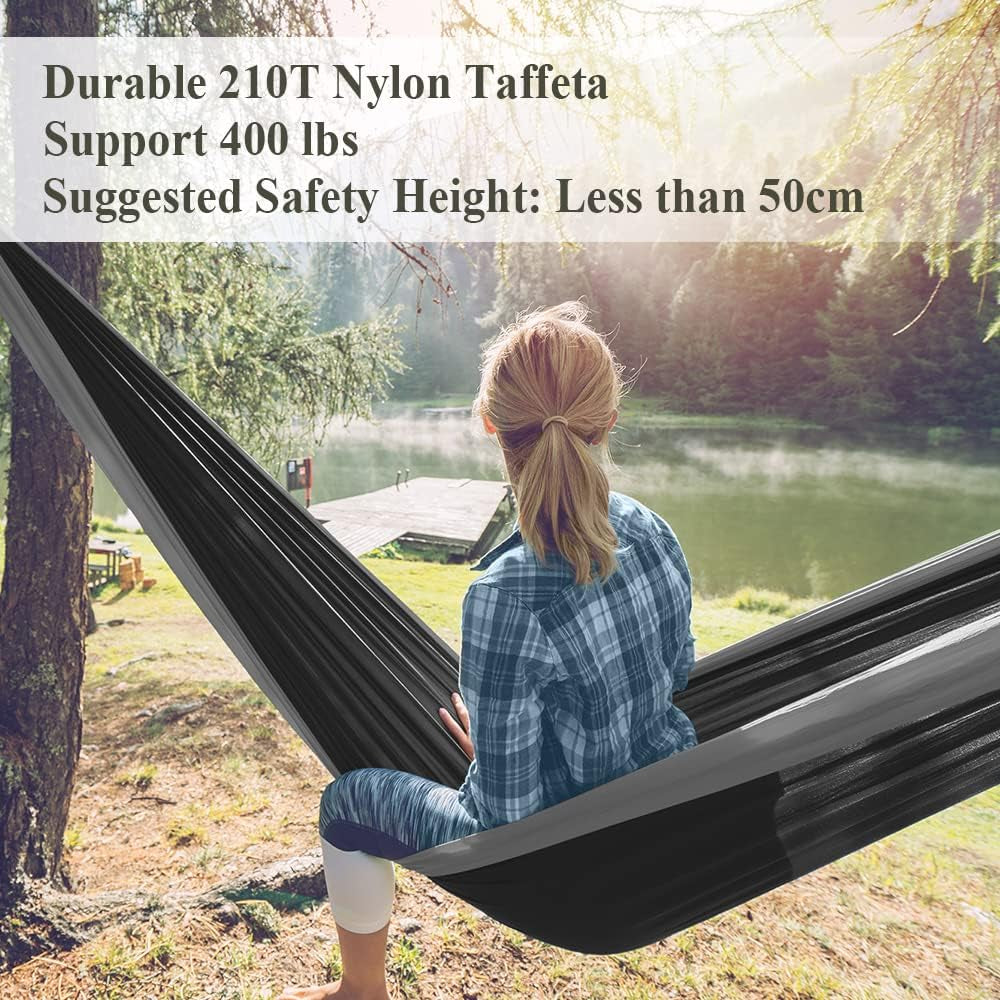 400Lb Capacity Portable Camping Hammock – Ultralight for Travel & Beach