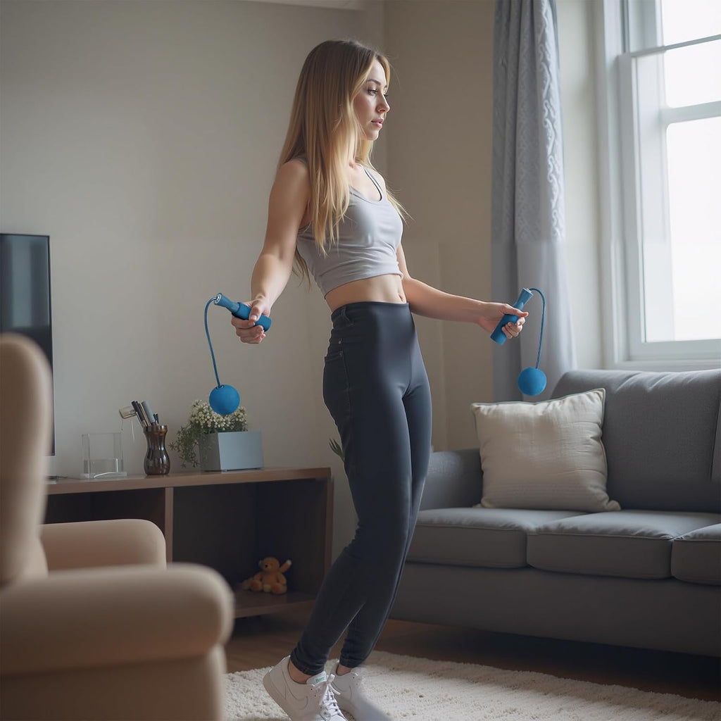 Cordless Weighted Jump Rope – Ropeless Cardio Workout Anywhere