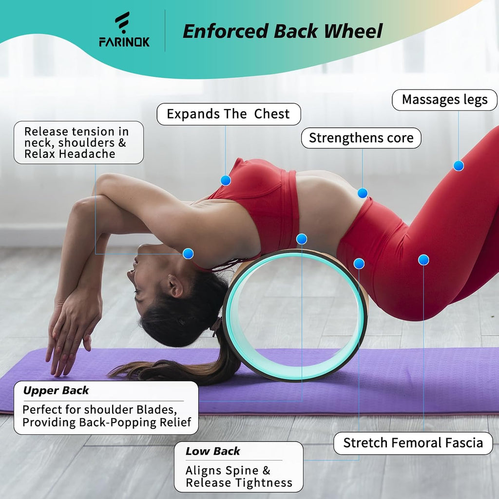 Cork Yoga Wheel for Backbends, Deep Stretch & Spine Relief