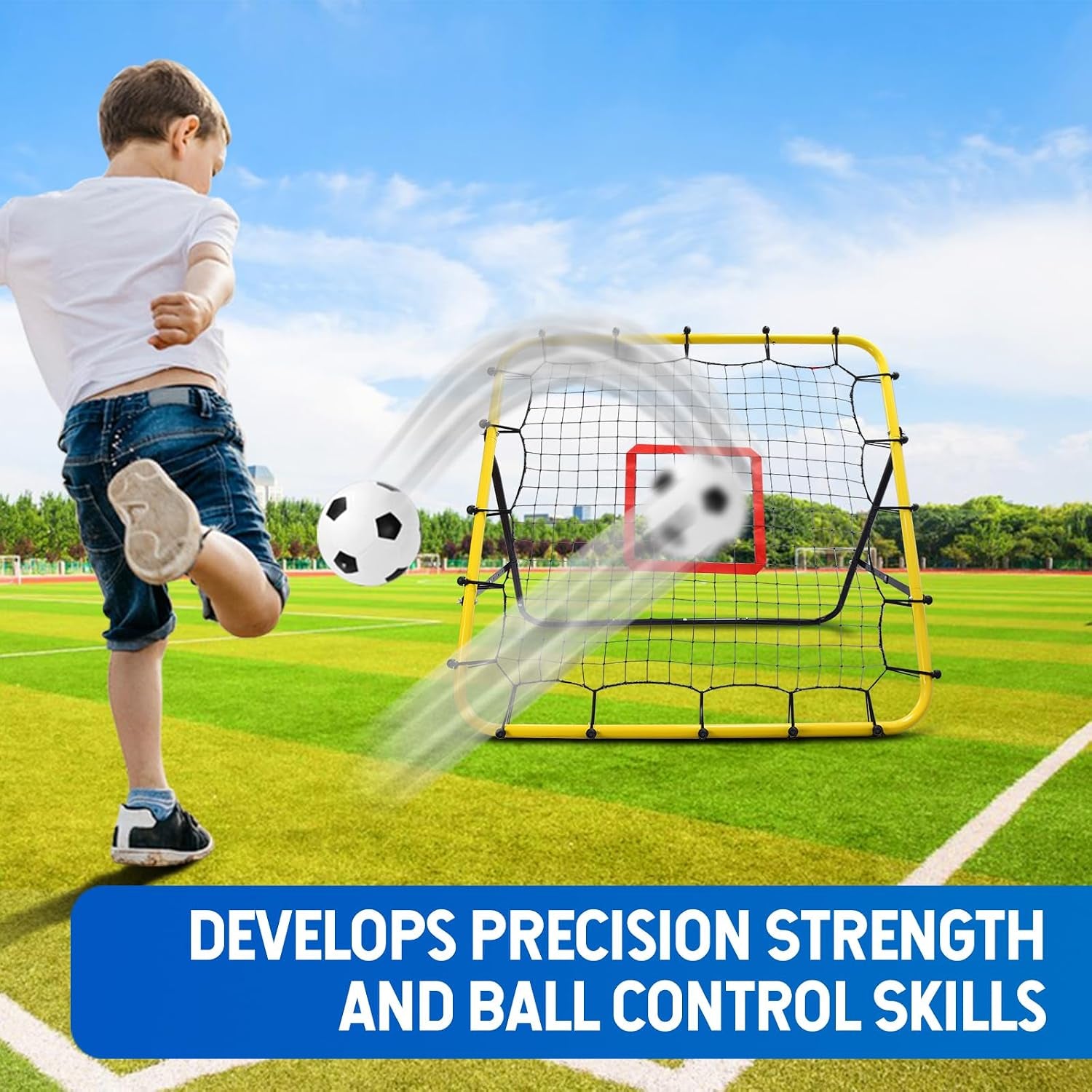 Adjustable-Angle Rebounder Net – Solo Soccer & Baseball Trainer